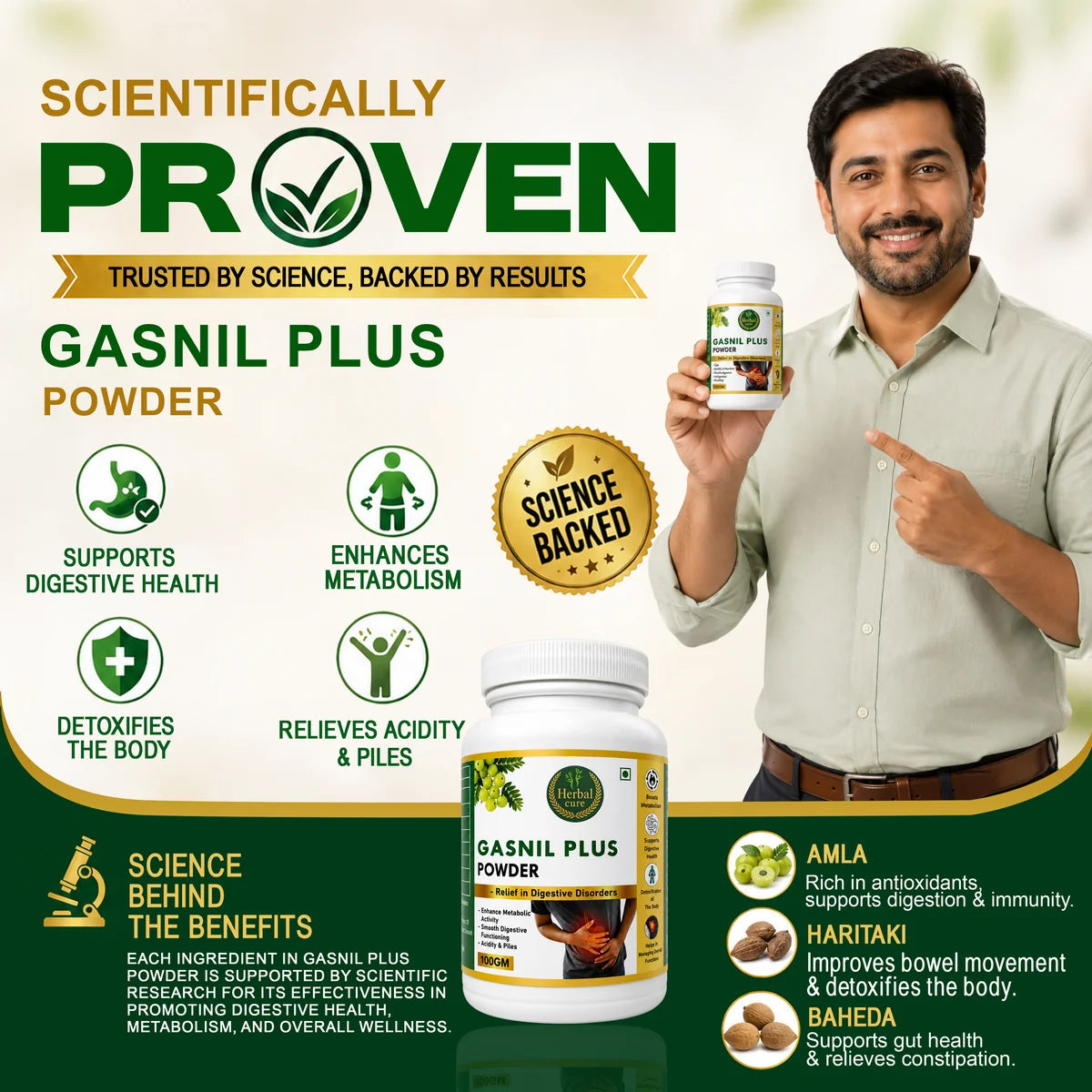 Herbal Gasnil Plus Powder For Digestive Health & Gas Relief 🌿 100% Herbal Product 🔥 Gas & Acidity Relief ⚡ Supports Smooth Digestion 🍃 Helps Reduce Bloating 🛡️ Constipation Support